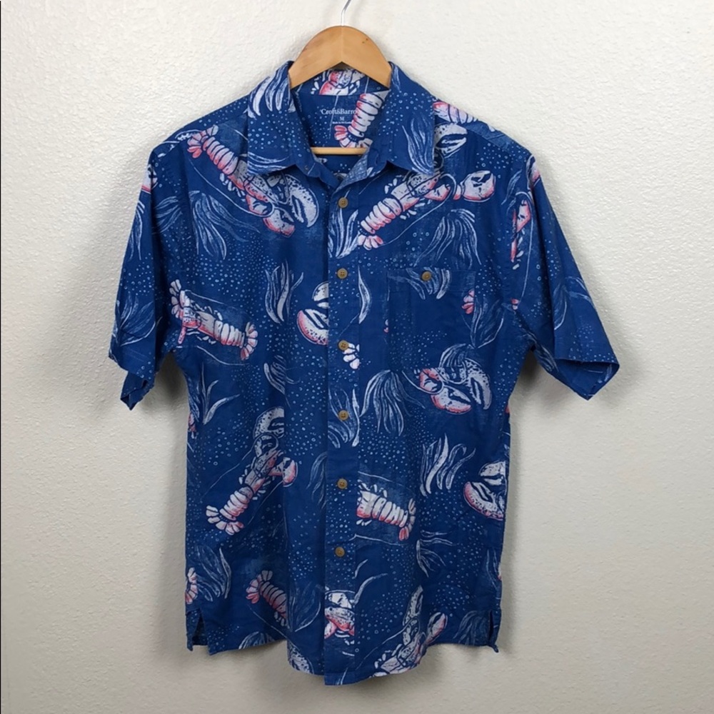 Croft & Barrow Lobster Hawaiian Shirt